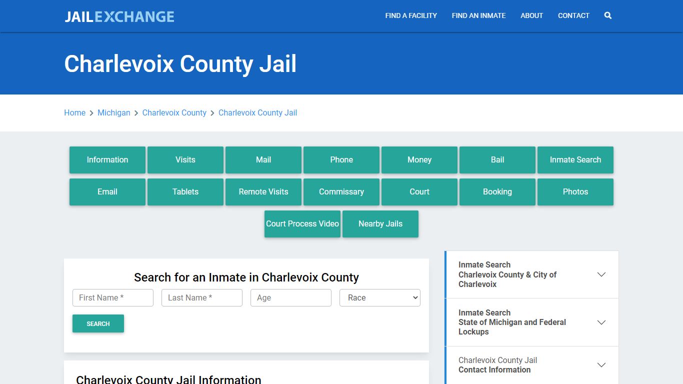 Charlevoix County Jail Roster Lookup, MI, Inmate Search