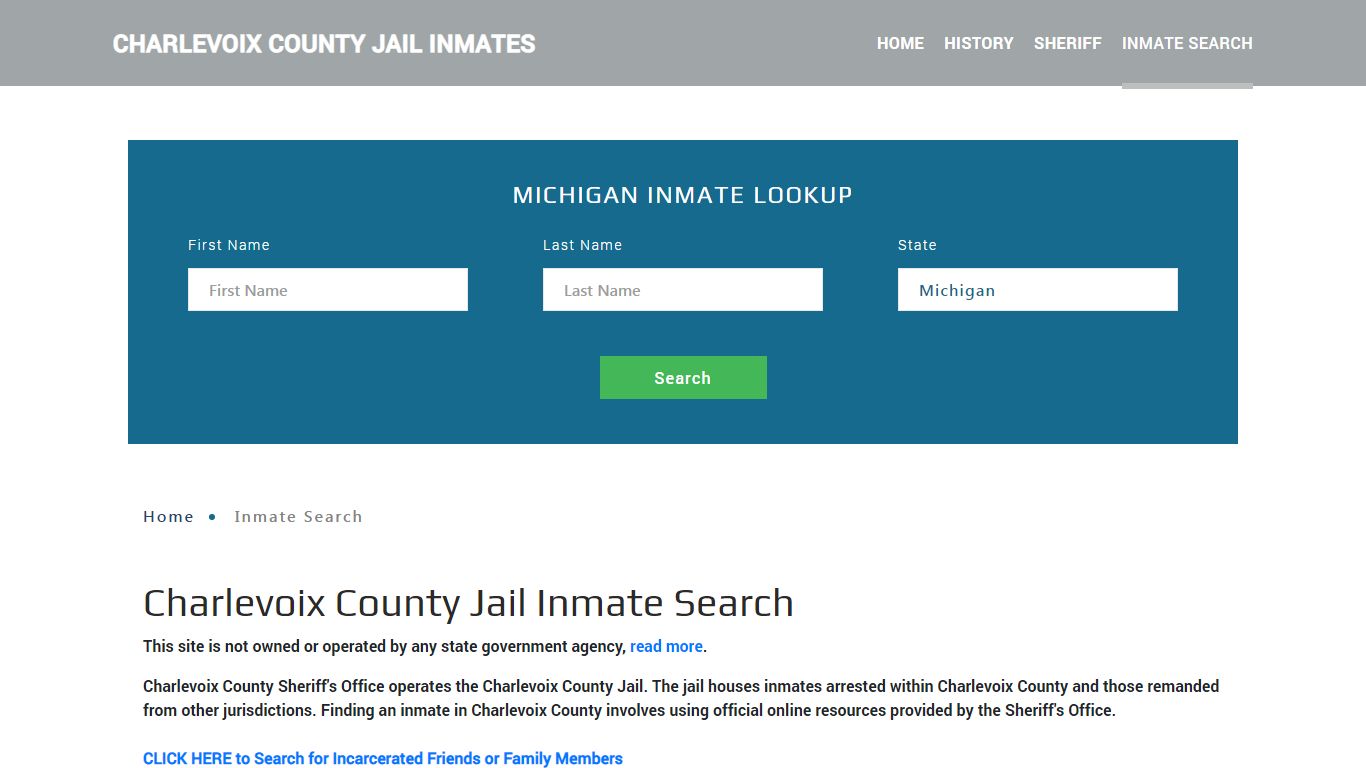 Charlevoix County, MI Detainee Lookup